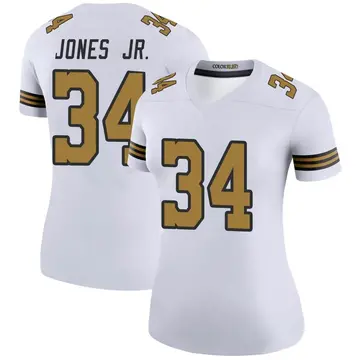 Tony Jones Jr Men's Nike White New Orleans Saints Alternate Custom Game Jersey Size: Small