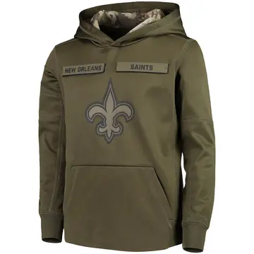 olive green saints hoodie